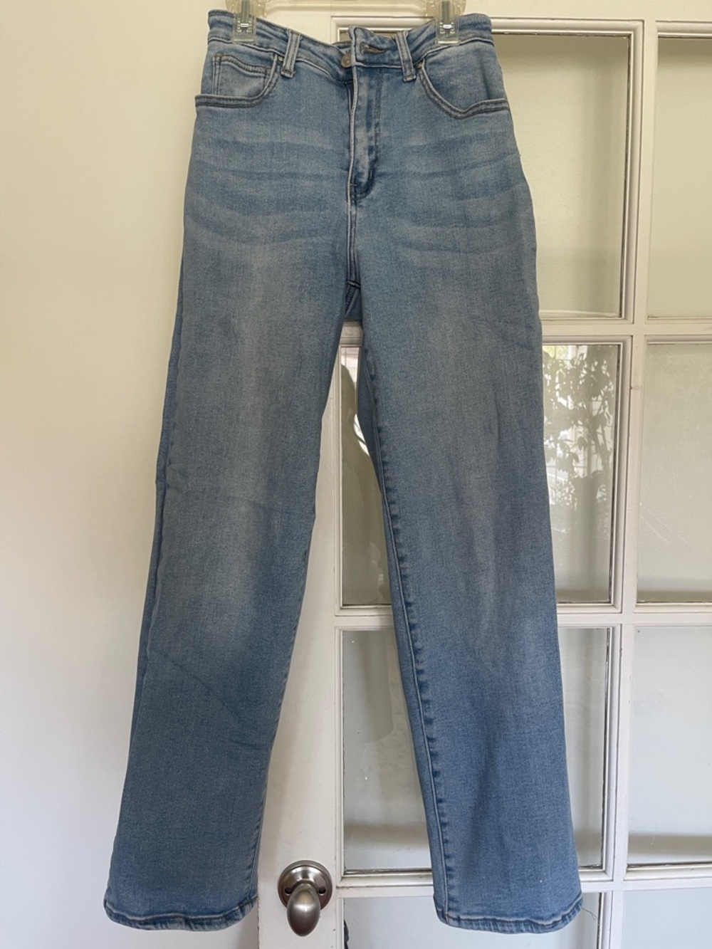 Straight Leg Blue Jeans